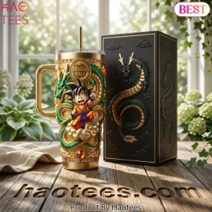 Dragon Ball Z Goku KAMEHAMEHA 3D Embossed Gold 40oz Tumbler With Handle Dragon Ball Z Goku KAMEHAMEHA 3D Embossed Gold 40oz Tumbler With Handle