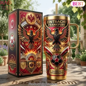 Eintracht Frankfurt Glory 3D Embossed Eagle Tumbler with Handle