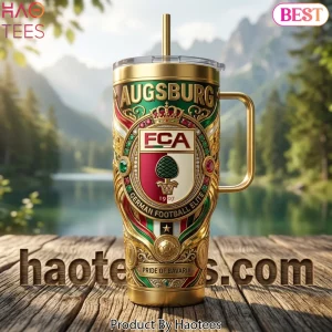 FC Augsburg Bundesliga Gold Ornate 40oz Tumbler With Handle