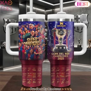 FC Barcelona Super Champions Player Signatures Handle Tumbler