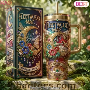 Fleetwood Mac Moonlight Legacy Gold Embossed Tumbler with Handle