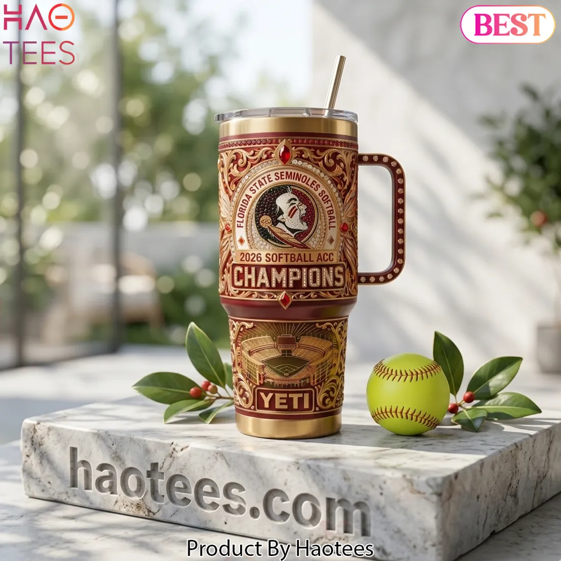Florida State Seminoles Softball 2026 ACC Champions Luxury Tumbler Florida State Seminoles Softball 2026 ACC Champions Luxury Tumbler
