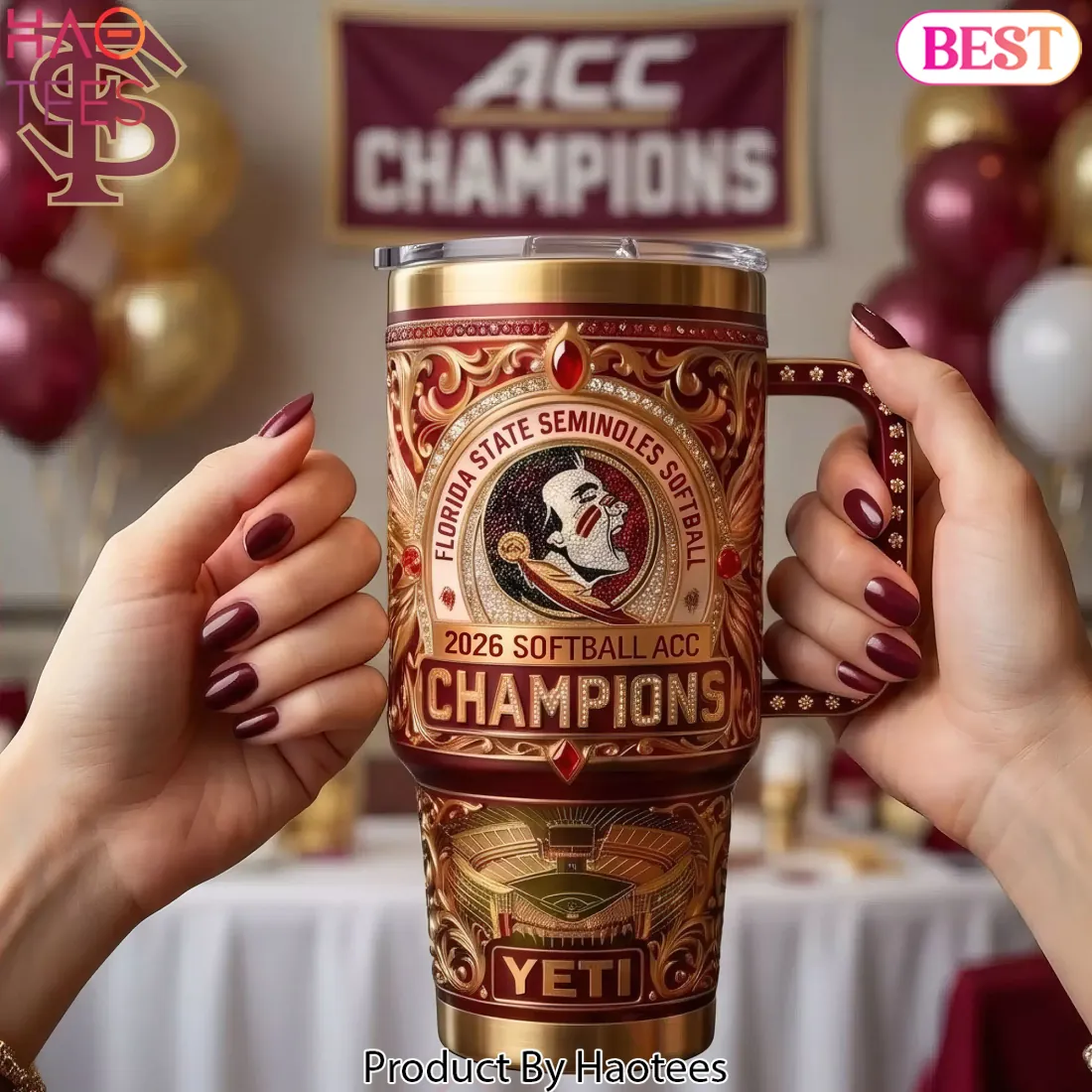 Florida State Seminoles Softball 2026 ACC Champions Luxury Tumbler Florida State Seminoles Softball 2026 ACC Champions Luxury Tumbler