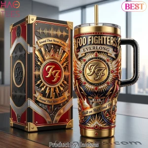 Foo Fighters Everlong Luxury Gold 40oz Tumbler With Handle