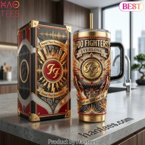 Foo Fighters Everlong Luxury Gold 40oz Tumbler With Handle