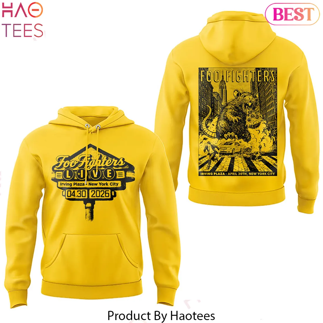 Foo Fighters Live Irving Plaza New York City April 30th 2026 Hoodie Foo Fighters Live Irving Plaza New York City April 30th 2026 Hoodie