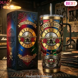 Guns N' Roses Appetite For Destruction 3D Embossed 40oz Tumbler With Handle