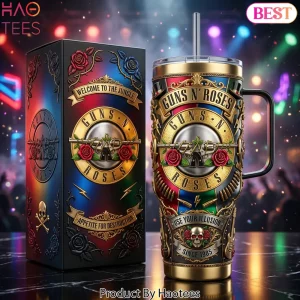 Guns N' Roses Appetite For Destruction 3D Embossed 40oz Tumbler With Handle