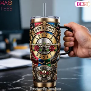 Guns N' Roses Appetite For Destruction 3D Embossed 40oz Tumbler With Handle