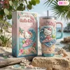 Hello Kitty Beach Surfing 3D Design 40oz Tumbler with Handle