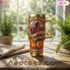 Gorillaz Gold “Reject False Icons” 3D Embossed 40oz Tumbler with Handle
