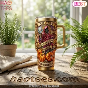 Helloween Keeper of the Seven Keys 3D Golden Tumbler with Handle