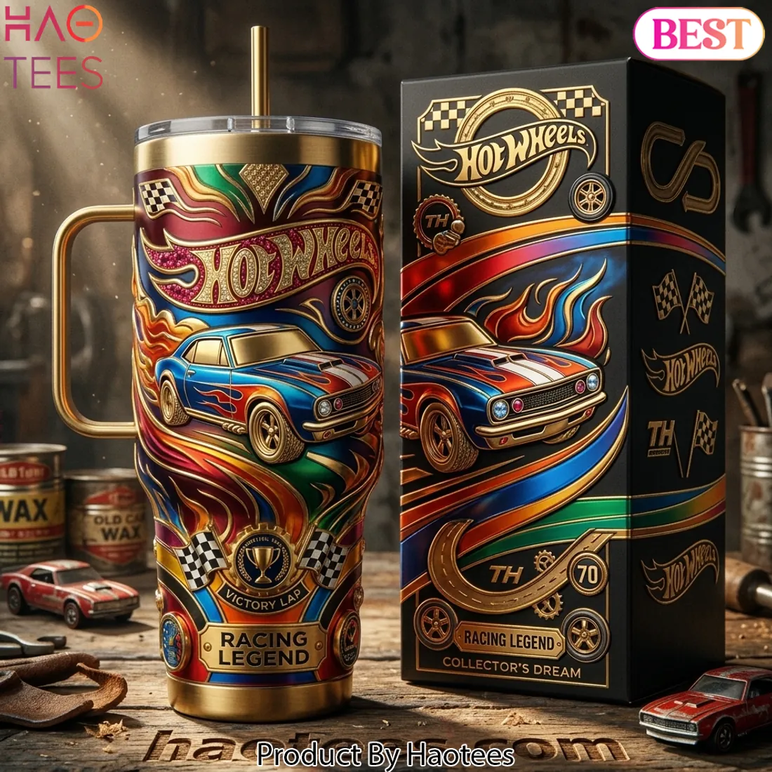 Hot Wheels Racing Legend Collector's Dream Premium 40oz Tumbler with Handle