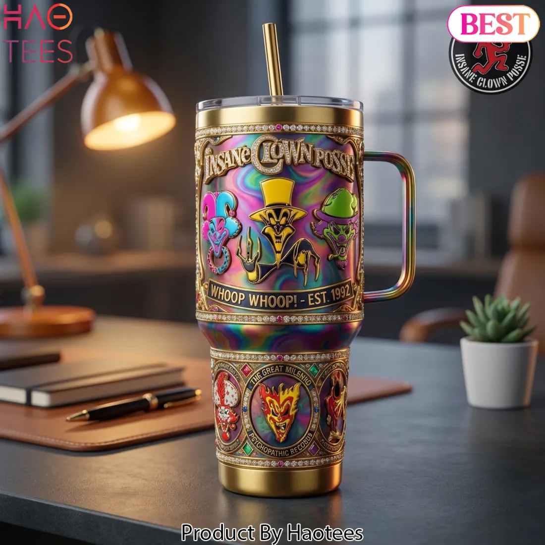Insane Clown Posse WHOOP WHOOP! Est. 1999 Insulated Tumbler with Handle Insane Clown Posse WHOOP WHOOP! Est. 1999 Insulated Tumbler with Handle