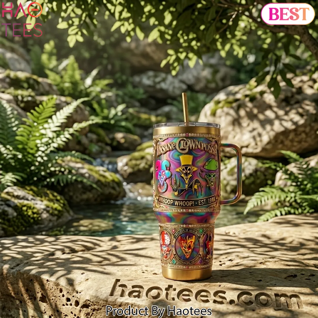 Insane Clown Posse WHOOP WHOOP! Est. 1999 Insulated Tumbler with Handle