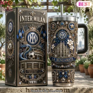 Inter Milan Luxury Giuseppe Meazza 1908 40oz Tumbler With Handle