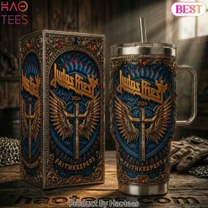 Judas Priest Faithkeepers 2026 3D Effect Insulated Tumbler