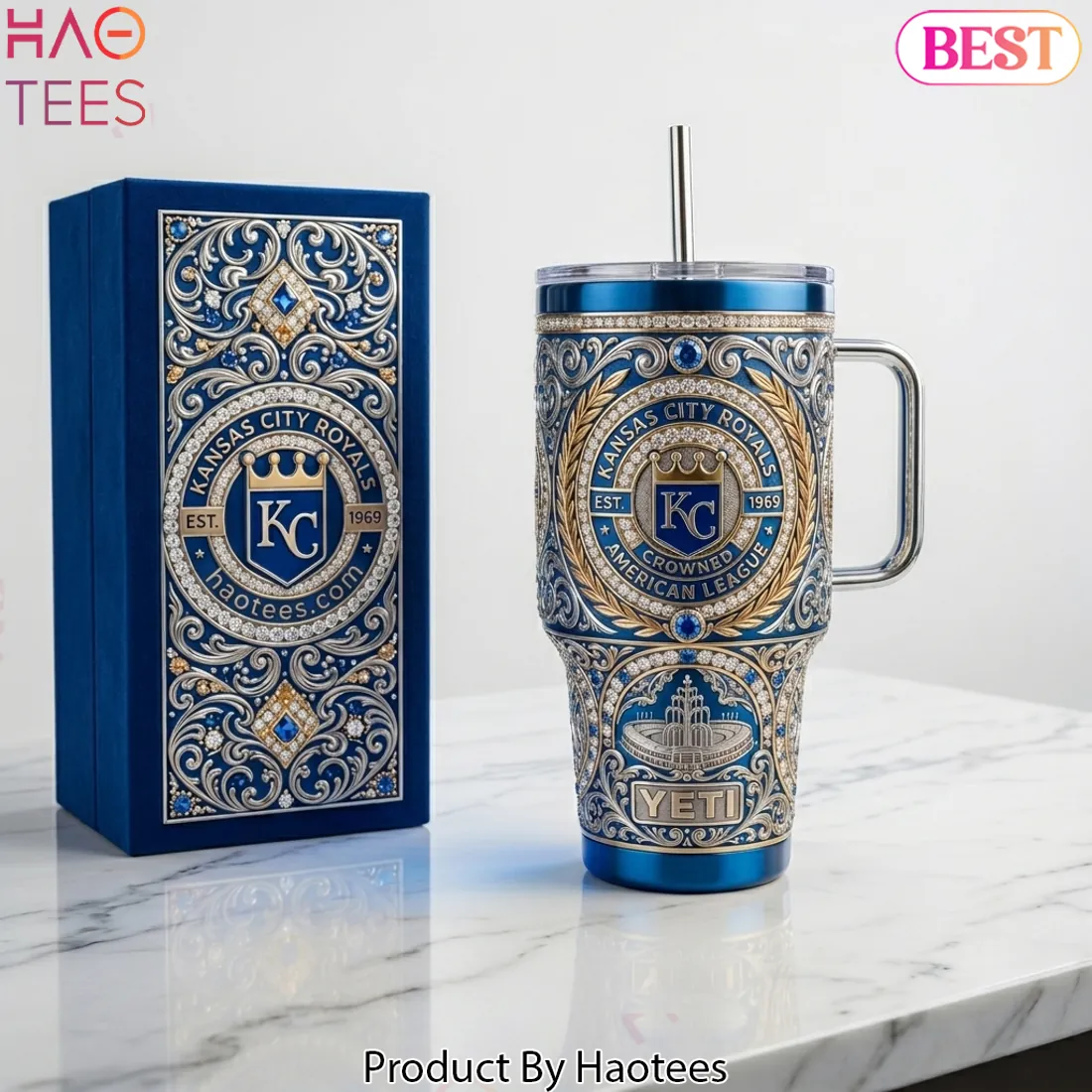 Kansas City Royals Luxury Jeweled 1969 Commemorative Tumbler