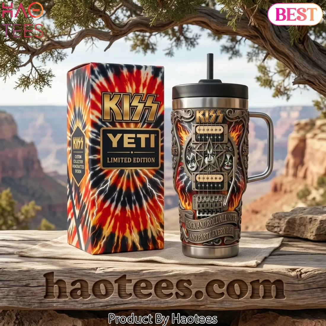 KISS 53rd Anniversary Limited Edition Rock and Roll Handled Tumbler