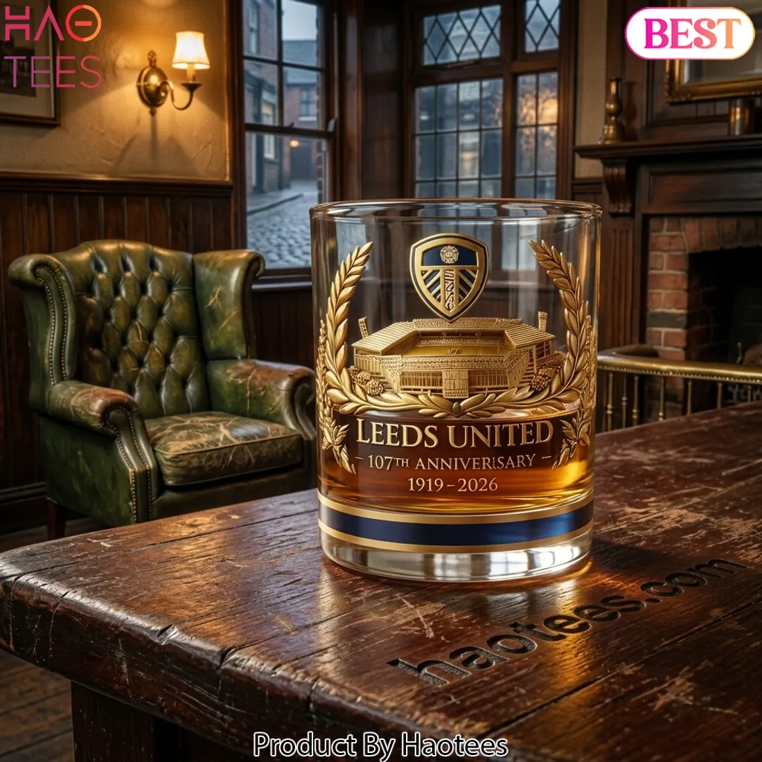 Leeds United 107th Anniversary 1919-2026 Commemorative Whiskey Glass