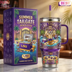 LSU Tigers Summer Tailgate Beach Club 40oz Tumbler With Handle
