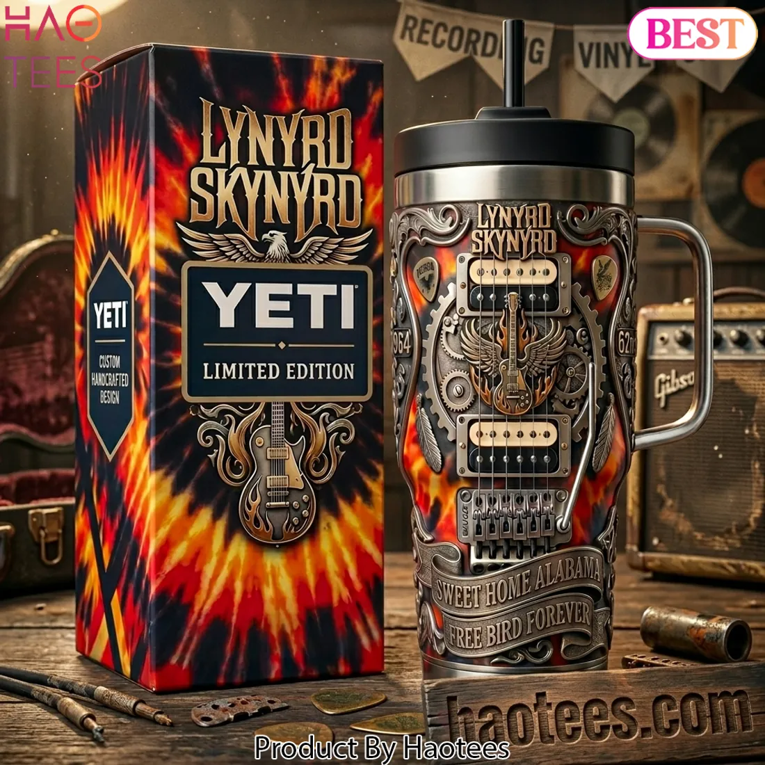 Lynyrd Skynyrd Sweet Home Alabama Custom Yeti Handle Tumbler