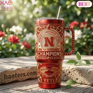 Nebraska Cornhuskers Softball Big Ten Champions Luxury Jeweled Tumbler