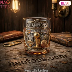 New York Knicks 2026 Eastern Conference Champions Commemorative Whiskey Glass