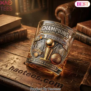 New York Knicks 2026 Eastern Conference Champions Commemorative Whiskey Glass