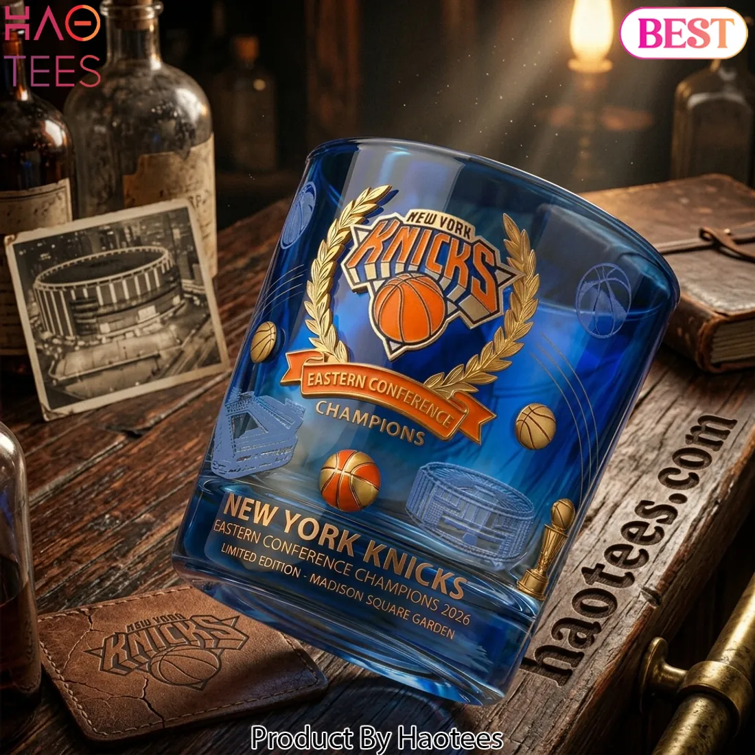 New York Knicks 2026 Eastern Conference Champions Limited Edition Whiskey Glass