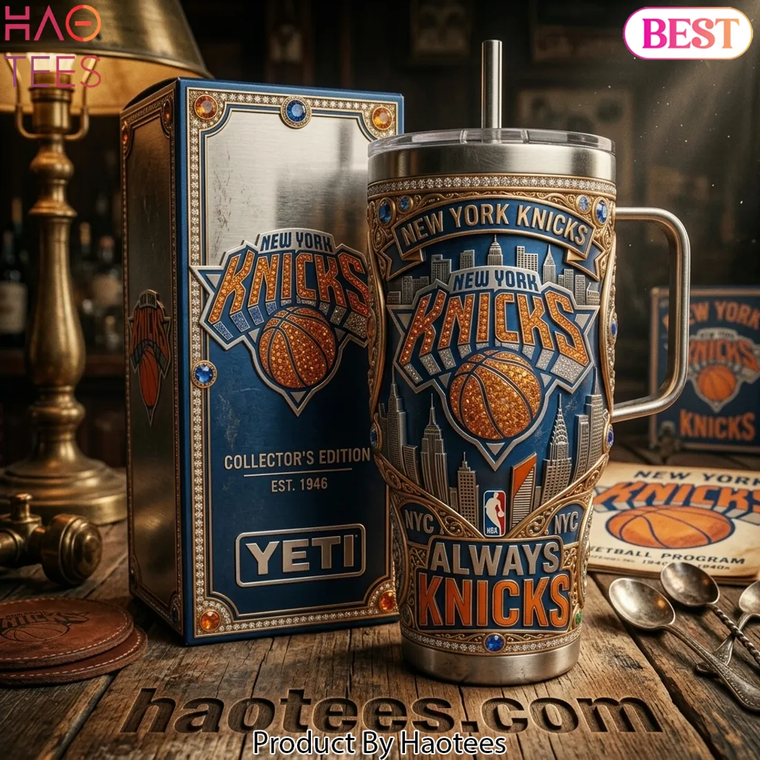 New York Knicks Est 1946 Collectors Edition Luxury 40oz Tumbler With Handle