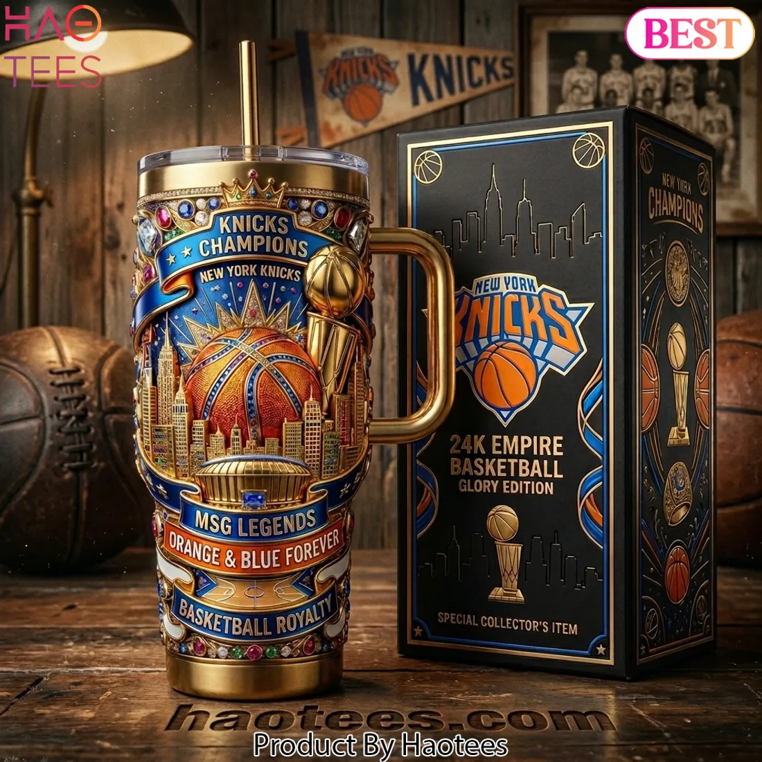 New York Knicks MSG Legends 24K Empire Glory Edition 40oz Tumbler With Handle