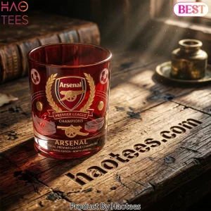 Official Arsenal Premier League Champions Limited Edition Luxury Whiskey Glass
