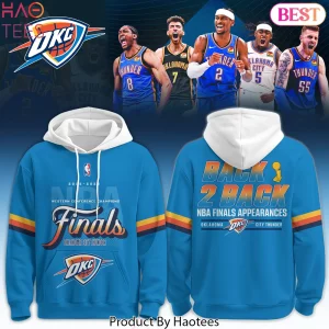 Oklahoma City Thunder Back 2 Back NBA Finals 2025-2026 Hoodie