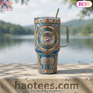 Oklahoma City Thunder NBA Champions Luxury Jeweled 40oz Tumbler with Lid and Straw