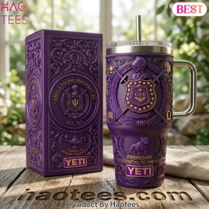 Omega Psi Phi Fraternity Est 1911 Friendship Is Essential 3D Embossed Handle Tumbler
