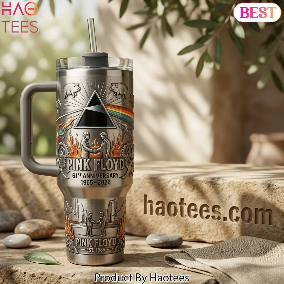 Pink Floyd 61st Anniversary 1965-2026 Premium Stainless Steel Tumbler