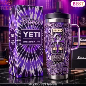 Prince Purple Rain Limited Edition 3D Guitar Custom Handle Tumbler