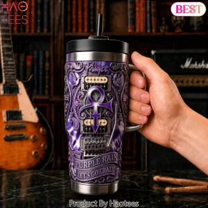 Prince Purple Rain Limited Edition 3D Guitar Custom Handle Tumbler
