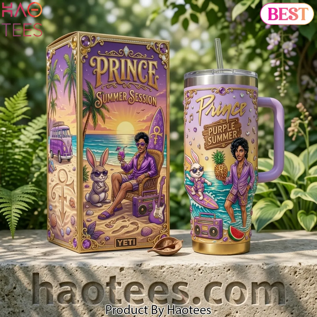 Prince Purple Summer Handle Tumbler Prince Purple Summer Handle Tumbler