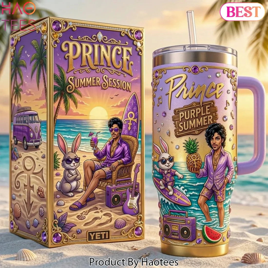 Prince Purple Summer Handle Tumbler Prince Purple Summer Handle Tumbler
