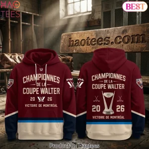 PWHL Walter Cup Champions 2026 Victoire de Montréal Hoodie