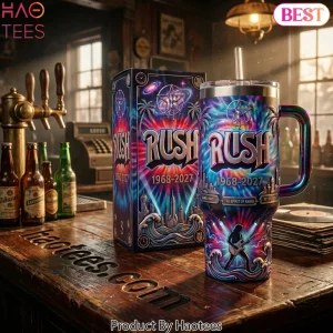 Rush Band 1968-2027 Commemorative Starman Insulated Handle Tumbler