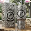 San Antonio Spurs 5X NBA Champions Silver Engraved Luxury 40oz Tumbler with Lid and Straw