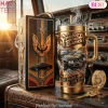 Bad Bunny Tropical Heart 3D Gold Playa Vibes Tumbler with Handle