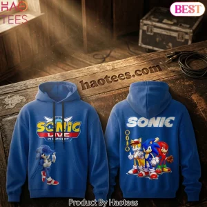 Sonic Live In Concert 2026 Tour Limited Edition Blue Graphic Hoodie