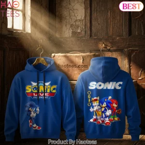 Sonic Live In Concert 2026 Tour Limited Edition Blue Graphic Hoodie
