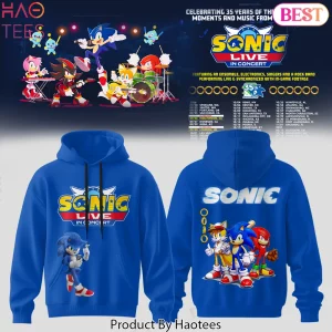 Sonic Live In Concert 2026 Tour Limited Edition Blue Graphic Hoodie