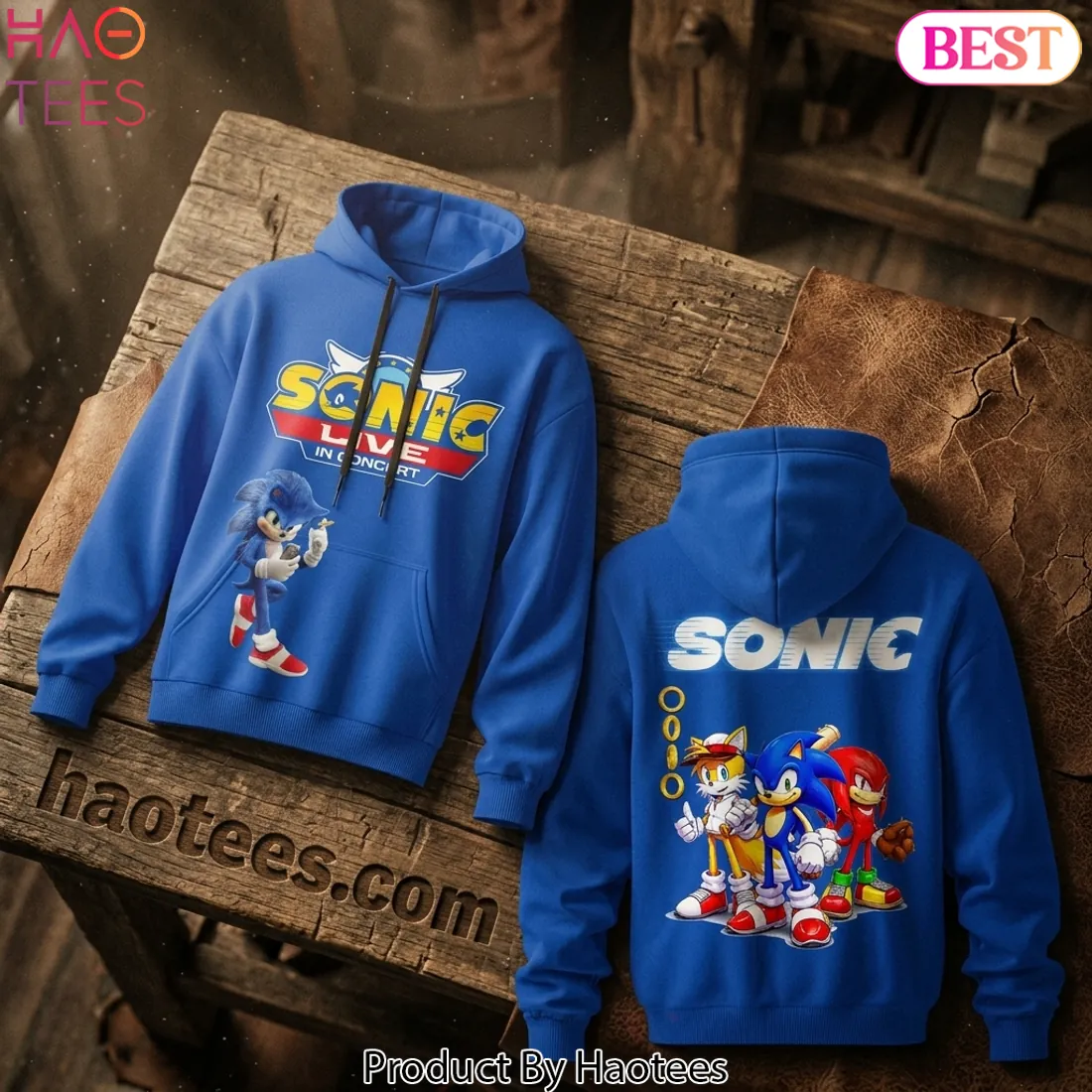 Sonic Live In Concert 2026 Tour Limited Edition Blue Graphic Hoodie