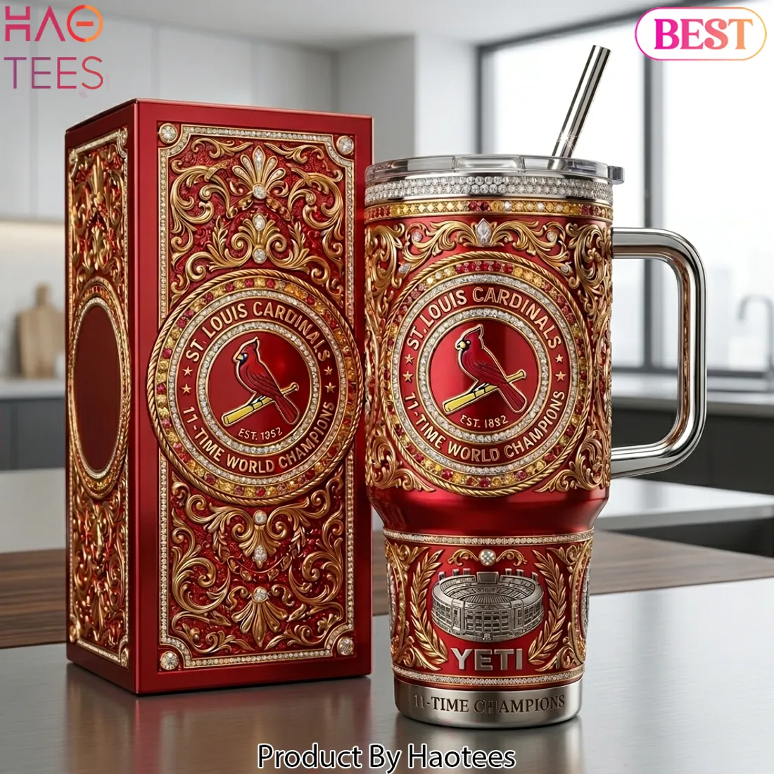 St. Louis Cardinals 11-Time World Champions Luxury Embellished Tumbler